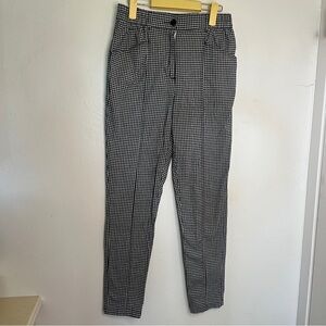 Urban Outfitters Gingham Print High Rise Ankle Length Trousers